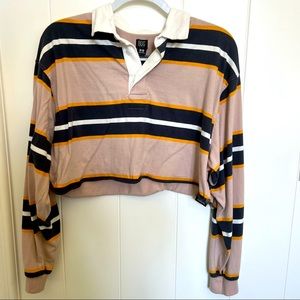 BDG Collared Stripe Tee